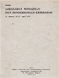 Hasil Lokakarya Penelitian Dan Pengembangan Kesehatan Di Jakarta, 24-27 April 1978