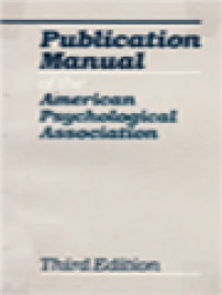 Publication Manual Of The American Psychological Association