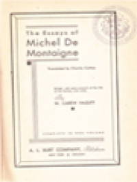 Image of The Essays Of Michel De Montaigne