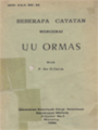 Image of Beberapa Catatan Mengenai UU Ormas