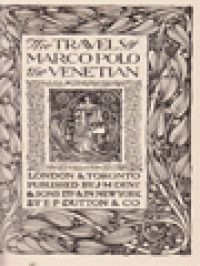 Image of The Travels Of Marcopolo The Venetian