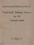 Ketetapan-Ketetapan MPRS Hasil-Hasil Sidang Umum Ke IV Tahun 1966