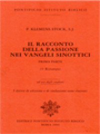 Il Racconto Della Passione Nei Vangeli Sinottici II