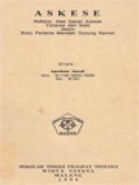 Image of Askese, Refleksi Atas Ajaran Askese Yohanes Dari Salib Dalam Buku Pertama Mendaki Gunung Karmel