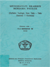 Image of Menghayati Ekaristi Bersama Paulus (Refleksi Teologis Atas Teks-Teks Ekaristis 1 Korintus)