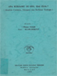 Apa Kerjamu Di Sini, Hai Elia? (Analisis Ceritera, Eksegese Dan Refleksi Teologis)