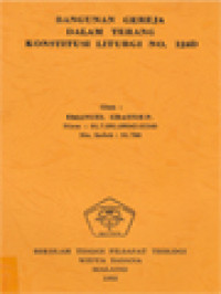 Bangunan Gereja Dalam Terang Konstitusi Liturgi No. 124D