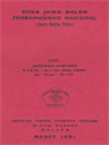 Etika Jawa Dalam Pembangunan Nasional (Suatu Analisa Kritis)