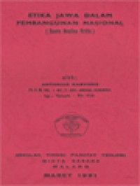 Etika Jawa Dalam Pembangunan Nasional (Suatu Analisa Kritis)