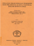 Peranan Imam Sebagai Pemimpin Dan Pelaksana Karya Pastoral Dalam Budaya Bali