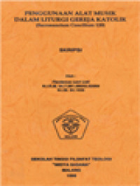 Penggunaan Alat Musik Dalam Liturgi Gereja Katolik (Sacrosanctum Concilium 120)