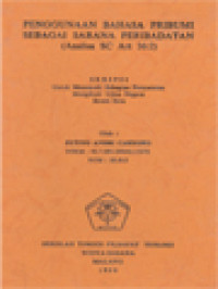 Penggunaan Bahasa Pribumi Sebagai Sarana Peribadatan (Analisa SC Art 36:2)