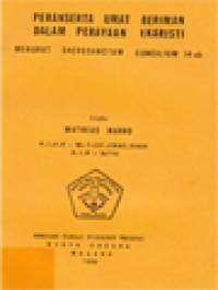 Image of Peranserta Umat Beriman Dalam Perayaan Ekaristi, Menurut Sacrosanctum Concilium 14 ab