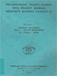 Pelaksanaan Waktu-Waktu Doa Ibadat Harian Menurut Konsili Vatikan II