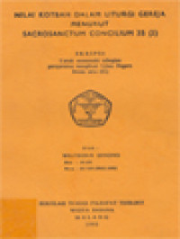 Image of Nilai Kotbah Dalam Liturgi Gereja Menurut Sacrosanctum Concilium 35 (2)