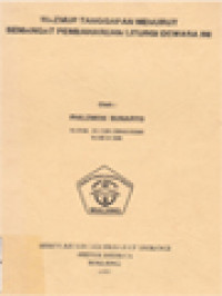 Image of Mazmur Tanggapan Menurut Semangat Pembaharuan Liturgi Dewasa ini