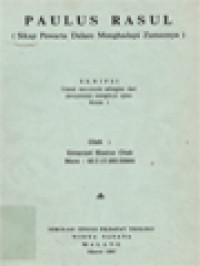 Image of Paulus Rasul (Sikap Pewarta Dalam Menghadapi Zamannya)