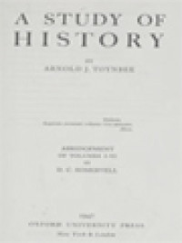 A Study Of History: Abridgement of Volumes I-IV by D.C. Somervell