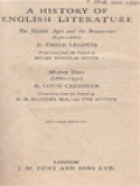 Image of A History Of English Literature: The Middle Ages And The Renascence (650-1660)