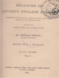Image of Reliques Of Ancient English Poetry I