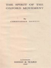 The Spirit Of The Oxford Movement