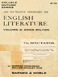 An Outline History Of English Literature II: Since Milton