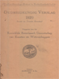 Oudheidkundig Verslag 1929: Uitgegeven Door Het Koninklijk Bataviaasch Genootschap Van Kunsten En Wetenschappen