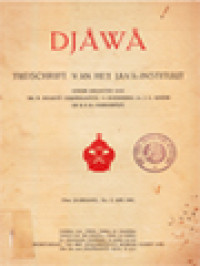 Djåwå Tijdschrift Van Het Java-Instituut - 21ste Jaargang No.3, Mei 1941