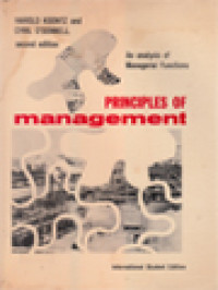 Priciples Of Management: An Analysis Of Managerial Functions