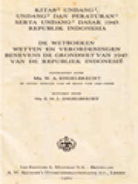 Kitab-Kitab Undang-Undang, Undang-Undang Dan Peraturan-Peraturan Serta Undang-Undang Dasar 1945 Republik Indonesia