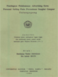 Image of Pentingnya Pelaksanaan Advertising Serta Personal Selling Pada Perusahaan Sanghai Gangsar Tulungagung