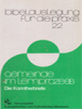 Gemeinde Im Lernprozeß: Die Korintherbriefe