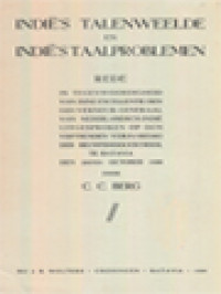 Image of Indië's Talenweelde En Indië's Taalproblemen: Rede In Tegenwoordigheid Van Zune Excellentie Den Gouverneur-Generaal Van Nederlandsch-Indië, Uitgesproken Op Den Vijftienden Verjaardag Der Rechtschoogeschool Te Batavia, Den 28sten October 1939
