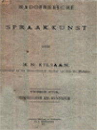 Image of Madoereesche Spraakkunst, Tweede Stuk, Woordleer En Syntaxis