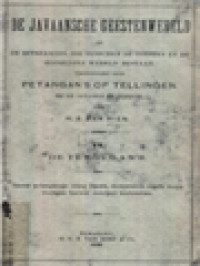 Image of De Javaansche Geestenwereld Petangan's Of Tellingen Bij De Javanen In Gebruik II: De Tengeran's