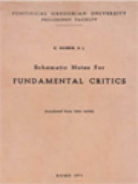 Schematic Notes For Fundamental Critics