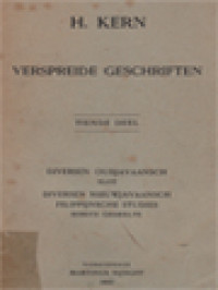 Image of Verspreide Geschriften X: Diversen Oudjavaansch, Slot Diversen Nieuwjavaansch, Filippijnsche Studies. Eerste Gedeelte.