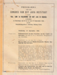 Image of Programma Van Het Congres Van Het Java-Instituut: Voor Taal-, Land- En Volkenkunde Van Oost-Java En Madoera