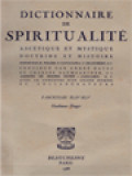 Dictionnaire De Spiritualité (Ascétique Et Mystique, Doctrine Et Histoire) Tome VII.1: Haakman - Hoeger