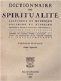 Image of Dictionnaire De Spiritualité (Ascétique Et Mystique; Doctrine Et Histoire) Tome VII.2: Hoehn - Hypocrisie