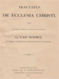 Image of Tractatus De Ecclesia Christi
