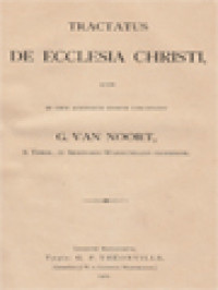 Tractatus De Ecclesia Christi