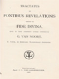 Tractatus De Fontibus Revelationis Necnon De Fide Divina