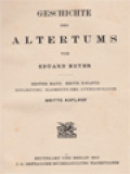 Geschichte Des Altertums I.1: Einleitung. Elemente der Anthropologie