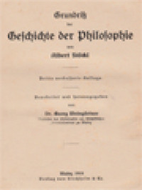 Grundrifs Der Geschichte Der Philosophie