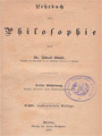 Lehrbuch Der Philosophie III