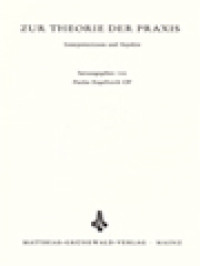 Image of Zur Theorie Der Praxis: Interpretationen Und Aspekte