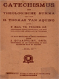 Catechismus Der Theologische Summa Van Den H. Thomas Van Aquino III