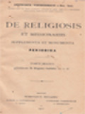 De Religiosis Et Missionariis: Supplementa Et Monumenta - Periodica