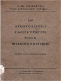 Image of De Apostolische Faculteiten Voor Missiegebieden: Teskt Met Commentaar